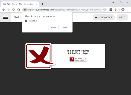 Allow Flash Player - Chrome